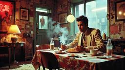 Scene from a movie set in 1980's new york apartment, Paradigm 13 · FFF\RB\P13\086\001