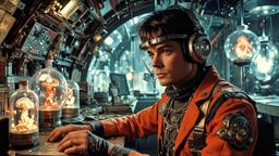 Cute scifihero man in futurisc costume, Paradigm 13 · FFF\RB\P13\090\002