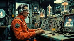 Cute scifihero man in futurisc costume, Paradigm 13 · FFF\RB\P13\090\003