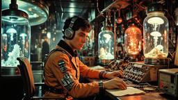 Cute scifihero man in futurisc costume, Paradigm 13 · FFF\RB\P13\090\004