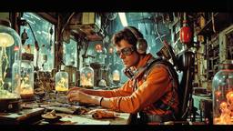Cute scifihero man in futurisc costume, Paradigm 13 · FFF\RB\P13\090\006