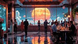 Disco dancing Party in orbit on the most luxurious star…, Paradigm 13 · FFF\RB\P13\098\001