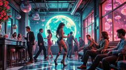 Disco dancing Party in orbit on the most luxurious star…, Paradigm 13 · FFF\RB\P13\098\013