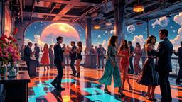 Disco dancing Party in orbit on the most luxurious star…, Paradigm 13 · FFF\RB\P13\098\017