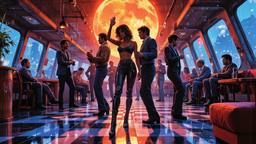 Disco dancing Party in orbit on the most luxurious star…, Paradigm 13 · FFF\RB\P13\098\018