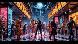 Disco dancing Party in orbit on the most luxurious star…, Paradigm 13 · FFF\RB\P13\098\019