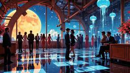 Disco dancing Party in orbit on the most luxurious star…, Paradigm 13 · FFF\RB\P13\098\024