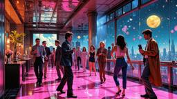 Disco dancing Party in orbit on the most luxurious star…, Paradigm 13 · FFF\RB\P13\098\025
