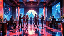 Disco dancing Party in orbit on the most luxurious star…, Paradigm 13 · FFF\RB\P13\098\026