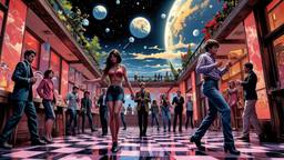Disco dancing Party in orbit on the most luxurious star…, Paradigm 13 · FFF\RB\P13\098\028