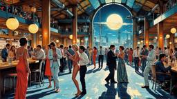 Disco dancing Party in orbit on the most luxurious star…, Paradigm 13 · FFF\RB\P13\098\030