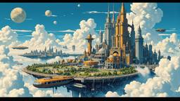 Future utopia sky city in the clouds, Paradigm 13 · FFF\RB\P13\100\001