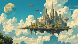 Future utopia sky city in the clouds, Paradigm 13 · FFF\RB\P13\100\002