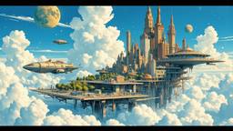 Future utopia sky city in the clouds, Paradigm 13 · FFF\RB\P13\100\005