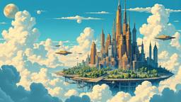 Future utopia sky city in the clouds, Paradigm 13 · FFF\RB\P13\100\006