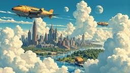 Future utopia sky city in the clouds, Paradigm 13 · FFF\RB\P13\100\007