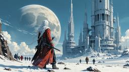 Distopian old Ice queen wrapped in furs, Paradigm 13 · FFF\RB\P13\101\006
