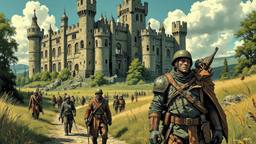 Ancient enlish castle covered by mutant orgaic technolgy