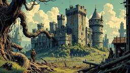 Ancient enlish castle covered by mutant orgaic technolgy, Paradigm 13 · FFF\RB\P13\106\002