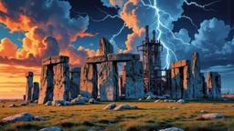 Stone henge covered in technology and pylons puming in high…, Paradigm 13 · FFF\RB\P13\107\001