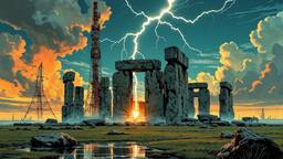 Stone henge covered in technology and pylons puming in high…, Paradigm 13 · FFF\RB\P13\107\006