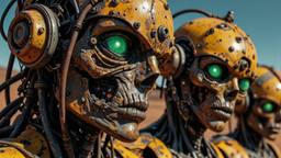 Showing really really bad evil robot cyborg police men with…, Paradigm 13 · FFF\RB\P13\111\007