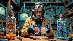 Hero recieves time crystals in a scince lab from an…, Paradigm 13 · FFF\RB\P13\113\005