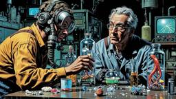 Hero recieves time crystals in a scince lab from an…, Paradigm 13 · FFF\RB\P13\113\007