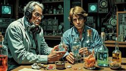 Hero recieves time crystals in a scince lab from an…, Paradigm 13 · FFF\RB\P13\113\011