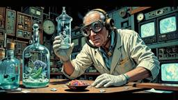 Hero recieves time crystals in a scince lab from an…, Paradigm 13 · FFF\RB\P13\113\013