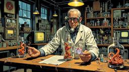 Hero recieves time crystals in a scince lab from an…, Paradigm 13 · FFF\RB\P13\113\014