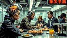 Distopian fast food diner