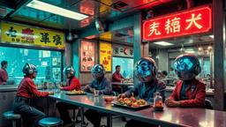 Distopian fast food diner, Paradigm 13 · FFF\RB\P13\123\007