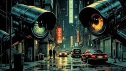 Security cameras wit hlarge human eye balls, Paradigm 13 · FFF\RB\P13\125\006