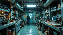 Weapons armoury on a futuristic distopian battle cruiser, Paradigm 13 · FFF\RB\P13\127\001