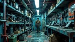 Weapons armoury on a futuristic distopian battle cruiser, Paradigm 13 · FFF\RB\P13\127\008