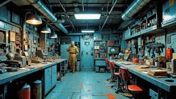 Weapons armoury on a futuristic distopian battle cruiser, Paradigm 13 · FFF\RB\P13\127\009