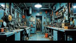 Weapons armoury on a futuristic distopian battle cruiser, Paradigm 13 · FFF\RB\P13\127\010