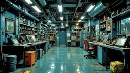 Weapons armoury on a futuristic distopian battle cruiser, Paradigm 13 · FFF\RB\P13\127\011