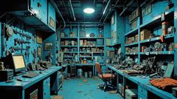 Weapons armoury on a futuristic distopian battle cruiser, Paradigm 13 · FFF\RB\P13\127\012