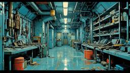 Weapons armoury on a futuristic distopian battle cruiser, Paradigm 13 · FFF\RB\P13\127\013