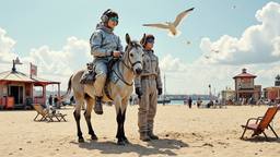 A very tall young teenage boy dressed in futuristic sliver…, Paradigm 13 · FFF\RB\P13\131\008