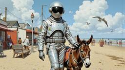 A very tall young teenage boy dressed in futuristic sliver…, Paradigm 13 · FFF\RB\P13\132\002
