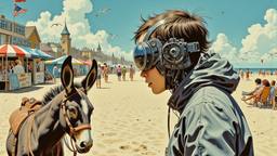 A very tall young teenage boy dressed in futuristic clothing…, Paradigm 13 · FFF\RB\P13\133\001
