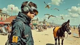 A very tall young teenage boy dressed in futuristic clothing…, Paradigm 13 · FFF\RB\P13\133\002