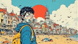 A vivid portrayal of a beach scene, Paradigm 13 · FFF\RB\P13\138\010